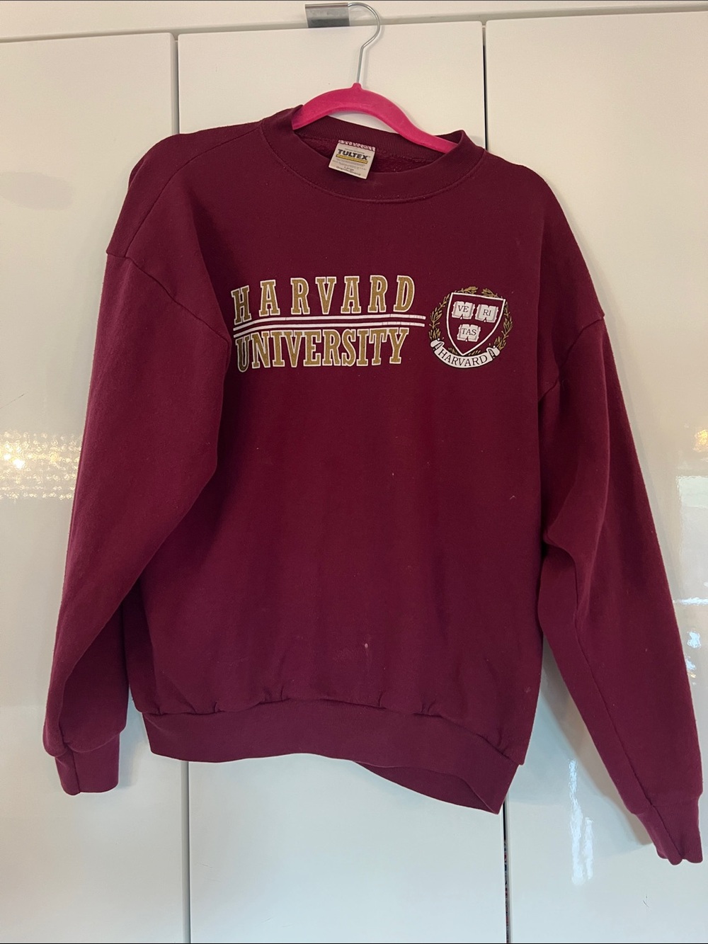 Tultex Maroon Harvard University Crewneck Sweatshirt
